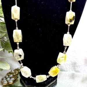 Green Prehnite Green Stone Necklace